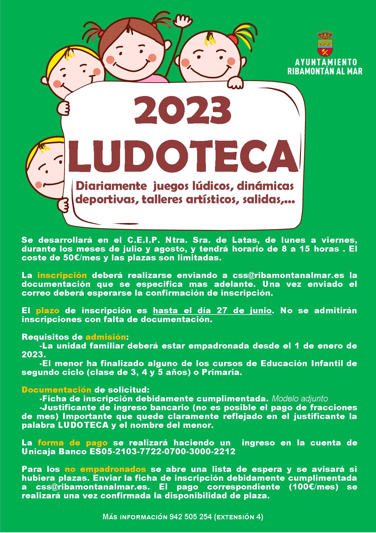 flyer ludoteca 2023 informacion